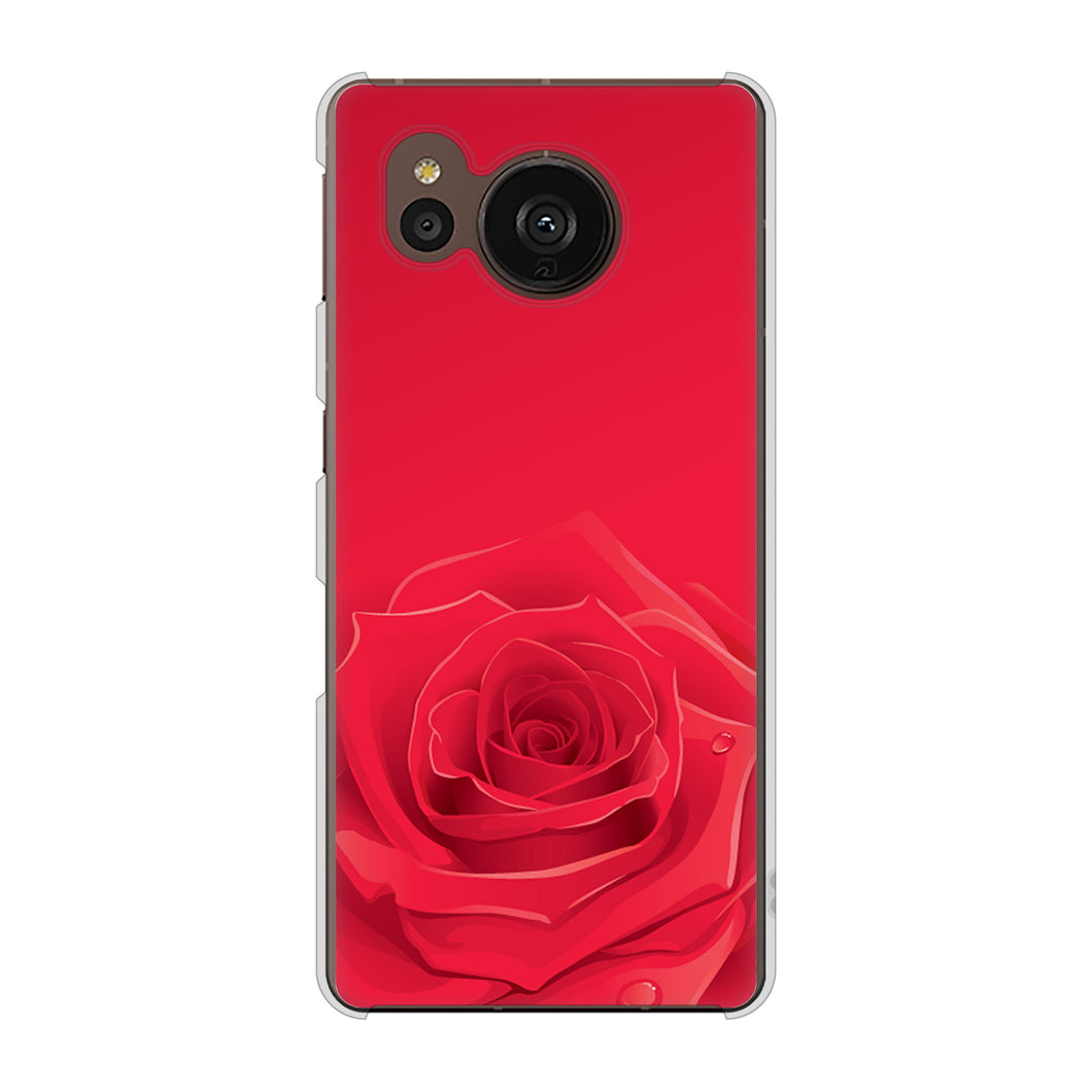 AQUOS sense7 plus A208SH SoftBank 高画質仕上げ 背面印刷 ハードケース バラ