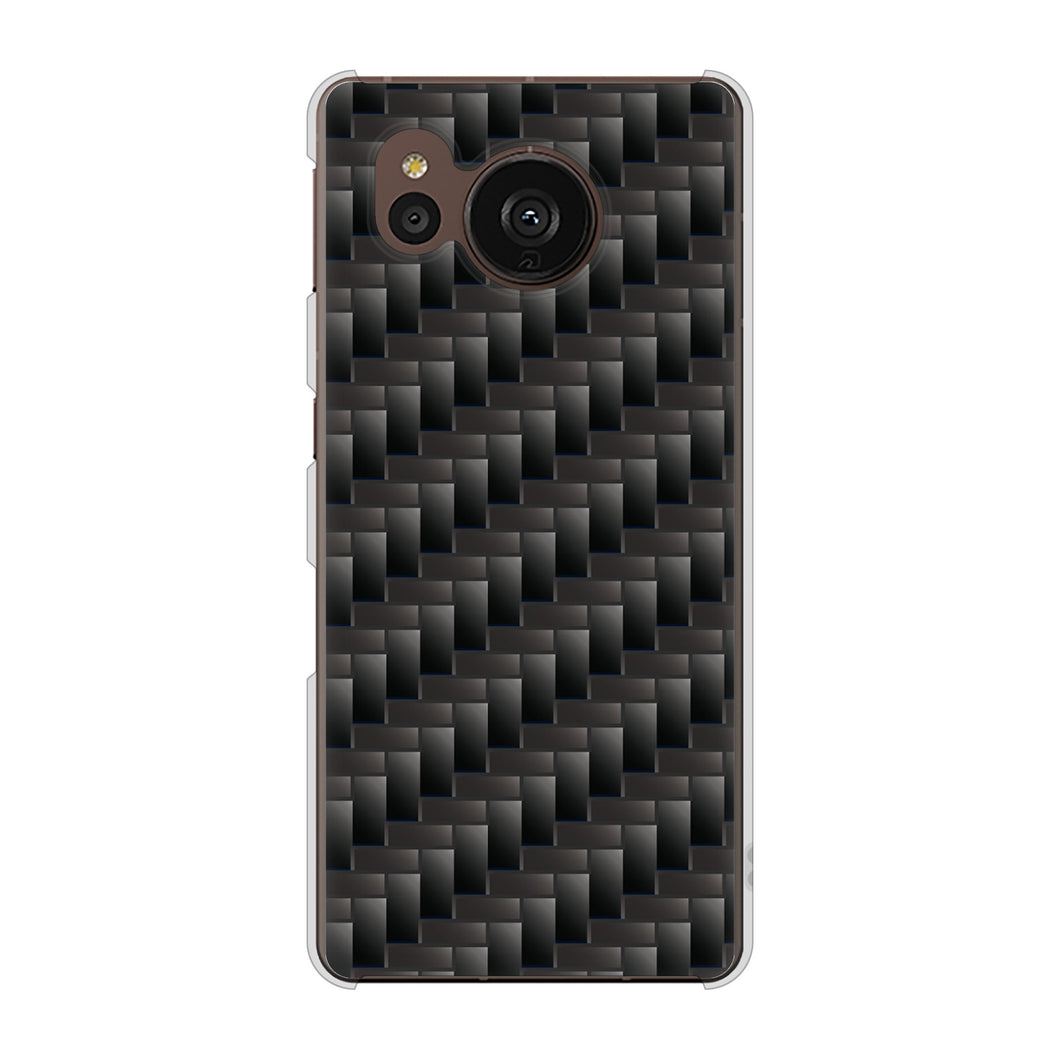 AQUOS sense7 plus A208SH SoftBank 高画質仕上げ 背面印刷 ハードケース 【461 カーボン】