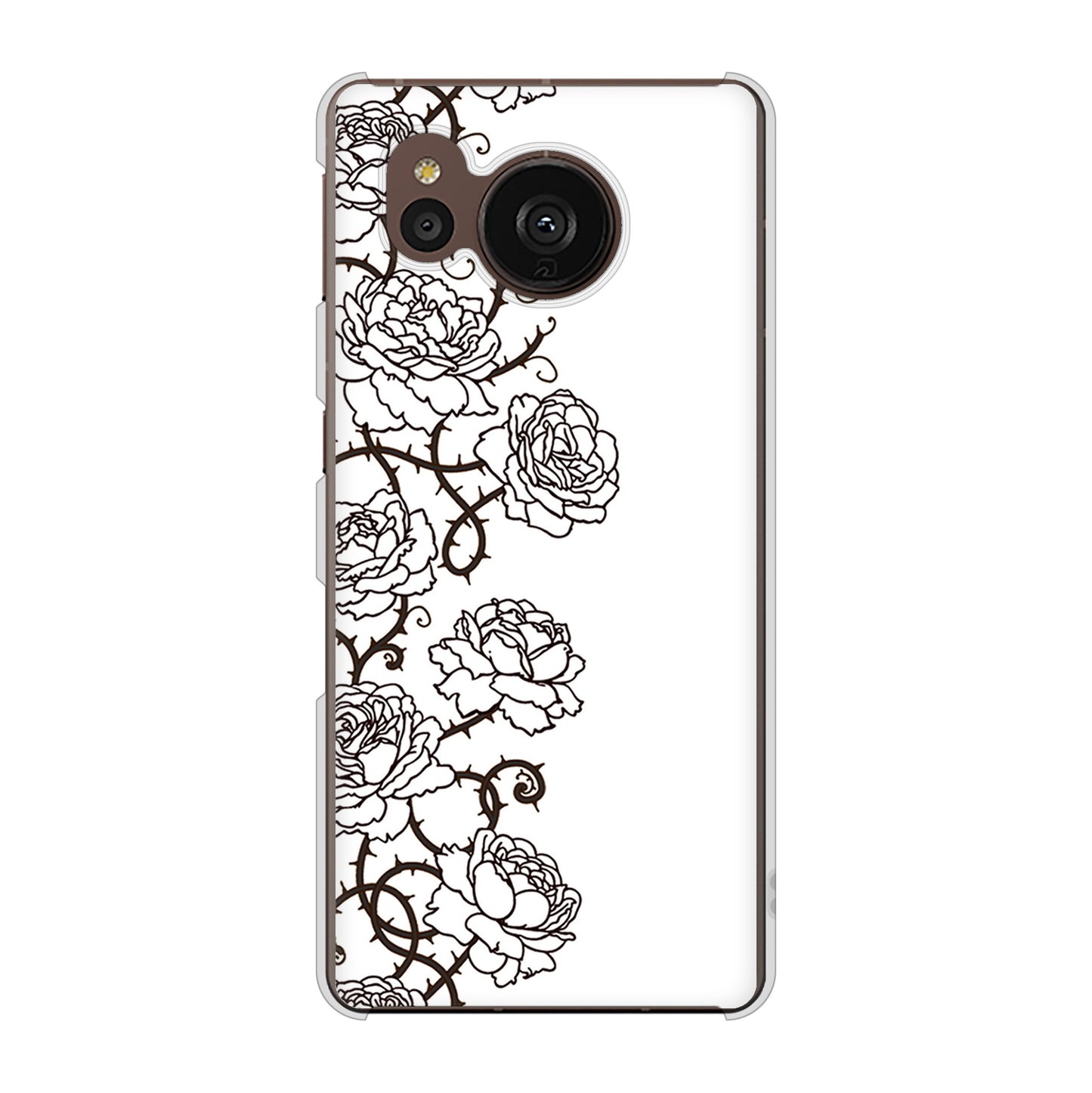 AQUOS sense7 plus A208SH SoftBank 高画質仕上げ 背面印刷 ハードケース 【467 イバラ】