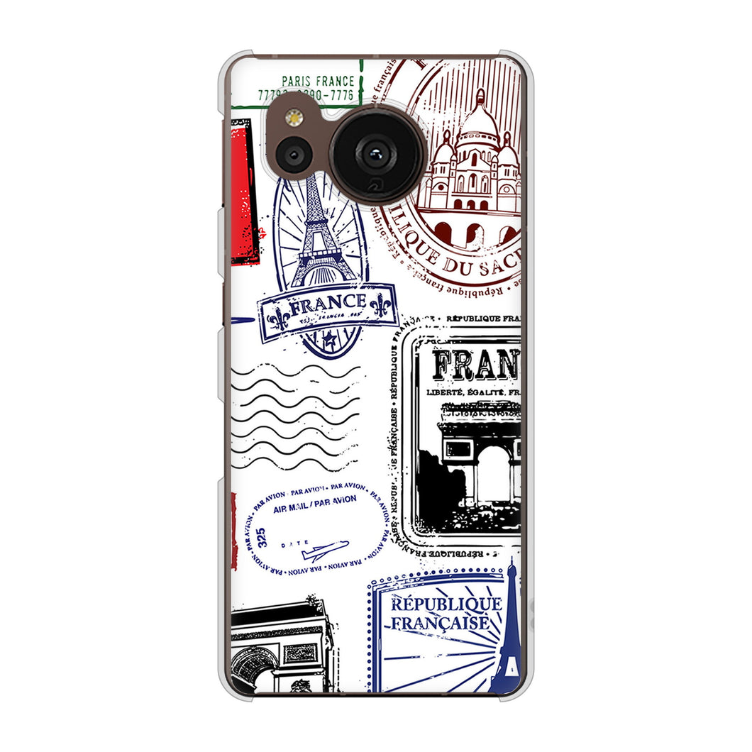 AQUOS sense7 plus A208SH SoftBank 高画質仕上げ 背面印刷 ハードケース LOVE フランス