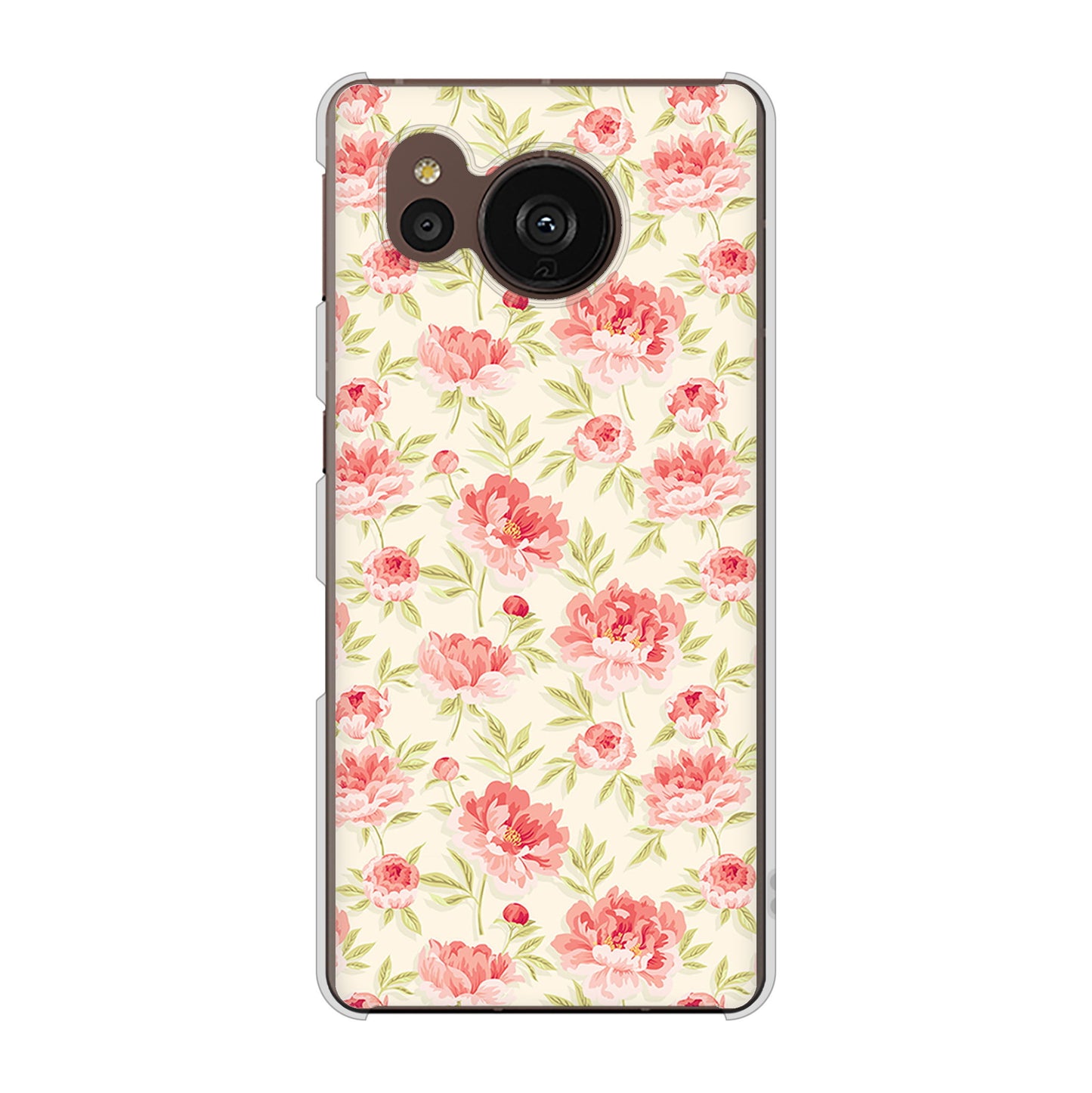 AQUOS sense7 plus A208SH SoftBank 高画質仕上げ 背面印刷 ハードケース 北欧の小花