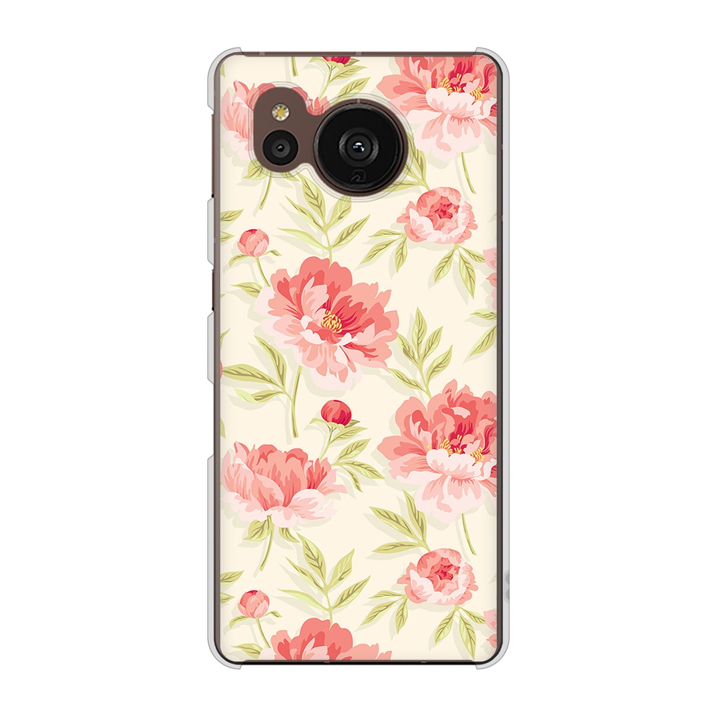 AQUOS sense7 plus A208SH SoftBank 高画質仕上げ 背面印刷 ハードケース 北欧の小花