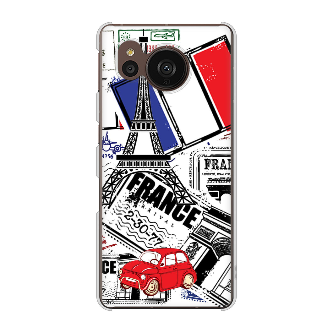 AQUOS sense7 plus A208SH SoftBank 高画質仕上げ 背面印刷 ハードケース LOVE フランス