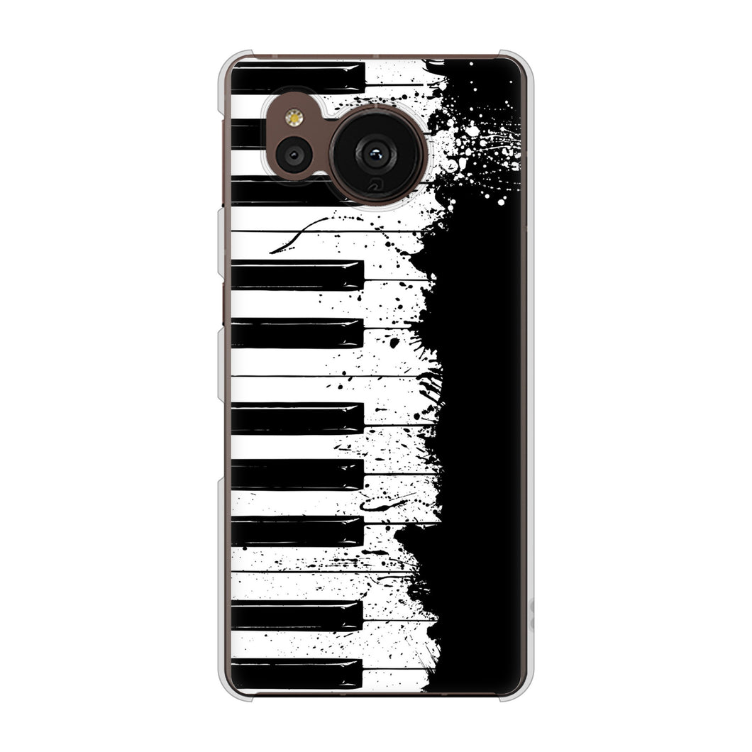 AQUOS sense7 plus A208SH SoftBank 高画質仕上げ 背面印刷 ハードケース ピアノ