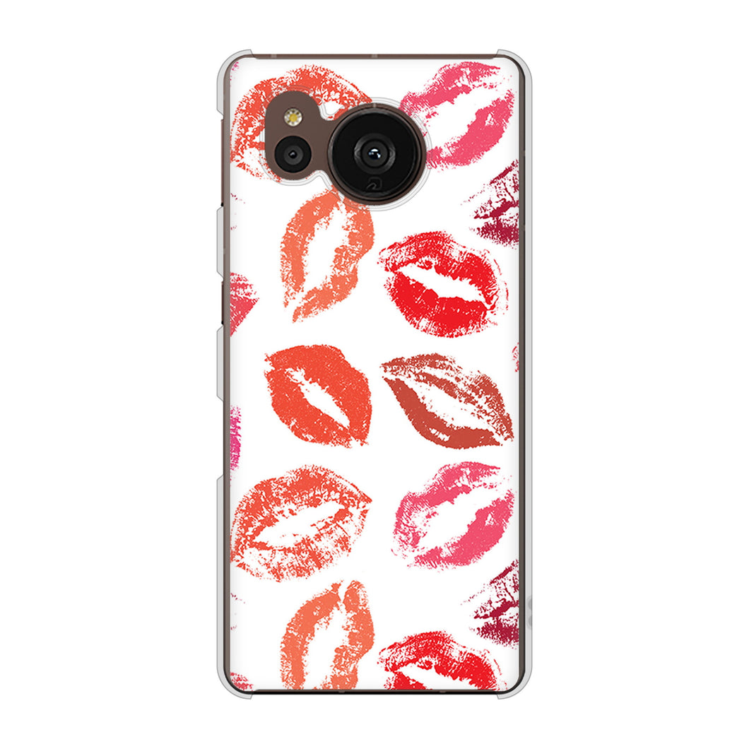 AQUOS sense7 plus A208SH SoftBank 高画質仕上げ 背面印刷 ハードケース 【734 キスkissキス】