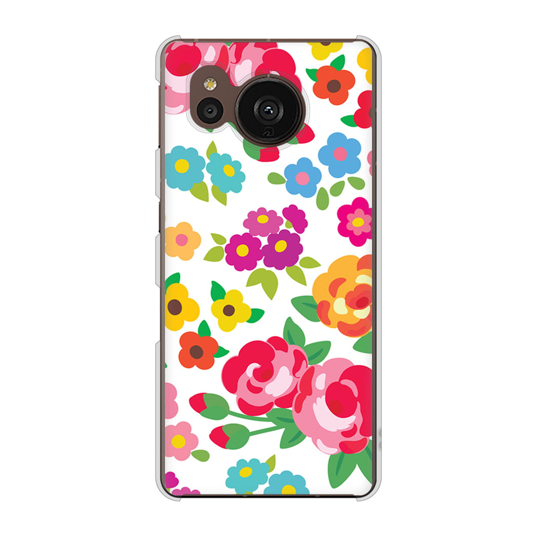 AQUOS sense7 plus A208SH SoftBank 高画質仕上げ 背面印刷 ハードケース 【776 5月のフラワーガーデン】