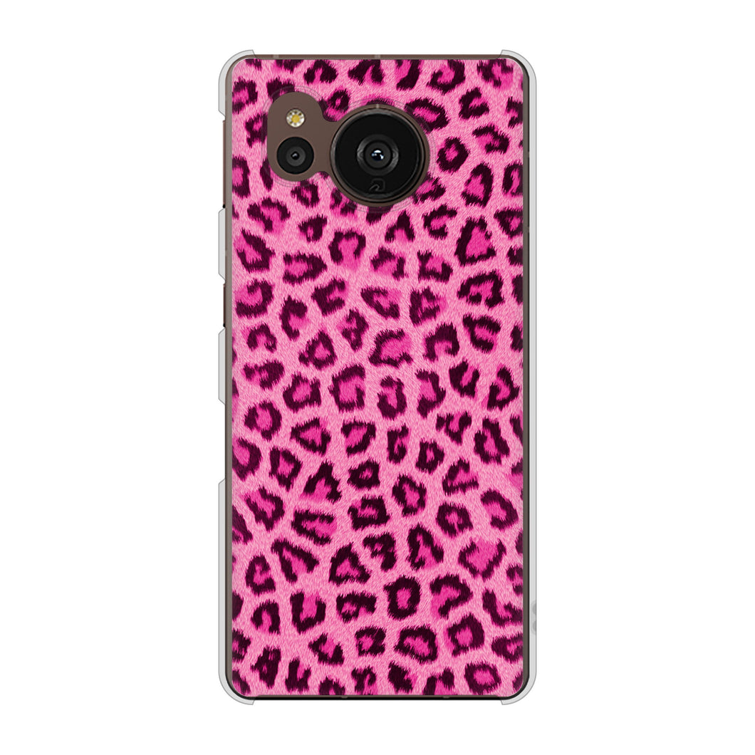 AQUOS sense7 plus A208SH SoftBank 高画質仕上げ 背面印刷 ハードケース ヒョウ柄ベーシックS