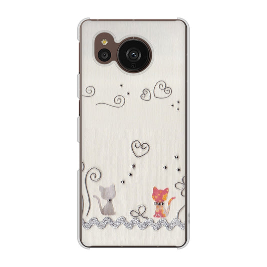 AQUOS sense7 plus A208SH SoftBank クラフト写真ネコ ハードケース 背面印刷