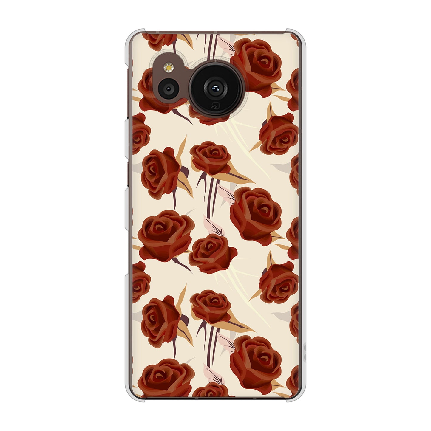 AQUOS sense7 plus A208SH SoftBank 高画質仕上げ 背面印刷 ハードケース 【1157 クラシックローズ】