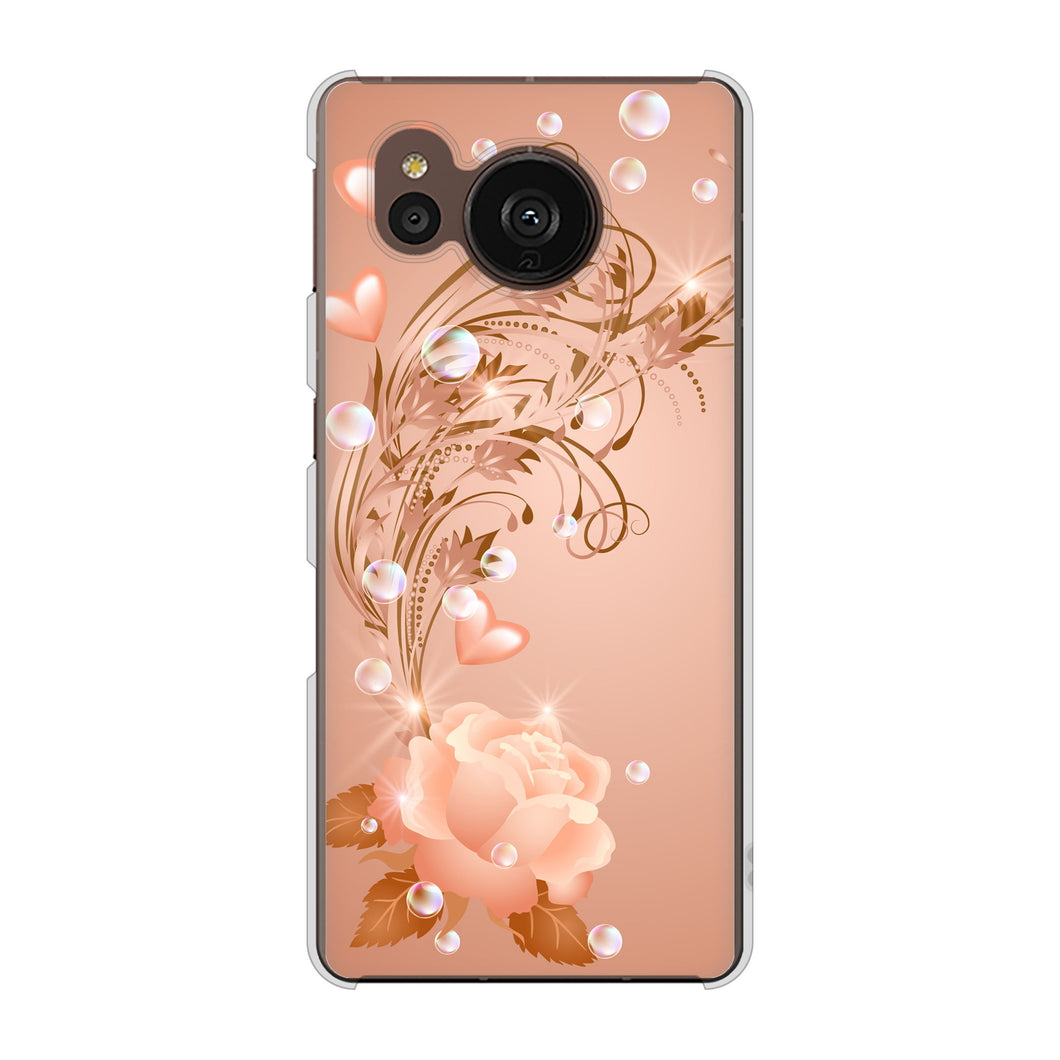 AQUOS sense7 plus A208SH SoftBank 高画質仕上げ 背面印刷 ハードケース ロマンチックなバラ