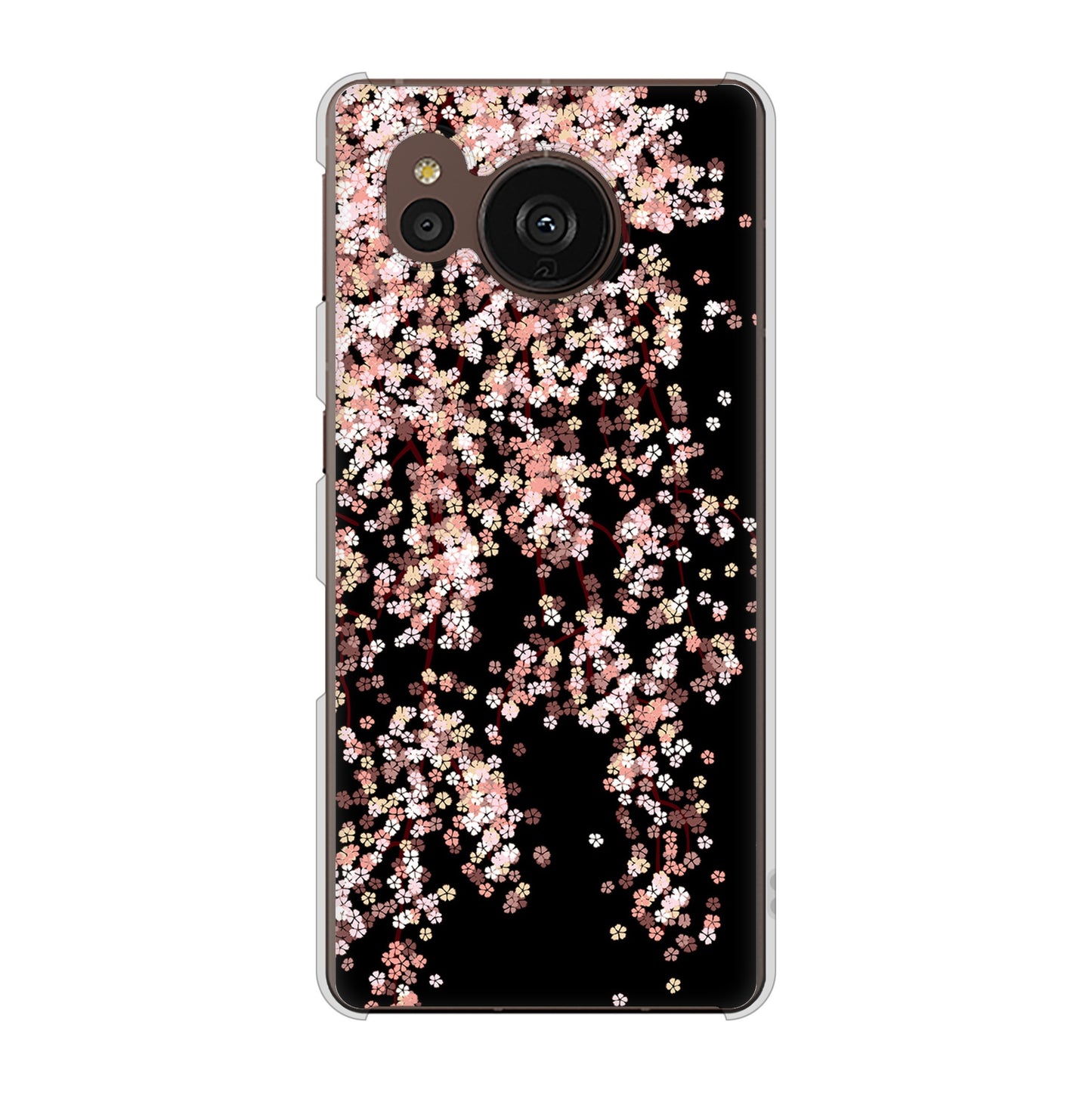 AQUOS sense7 plus A208SH SoftBank 高画質仕上げ 背面印刷 ハードケース 【1244 しだれ桜】