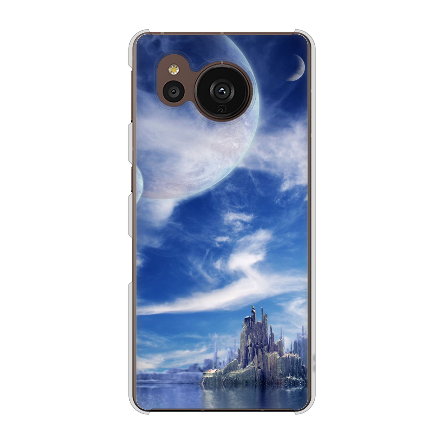AQUOS sense7 plus A208SH SoftBank 高画質仕上げ 背面印刷 ハードケース 【1270 広がる宇宙】