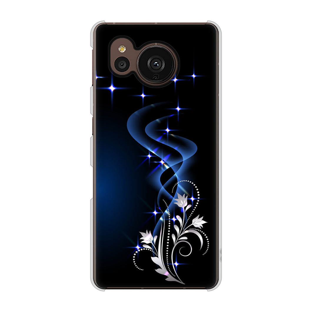 AQUOS sense7 plus A208SH SoftBank 高画質仕上げ 背面印刷 ハードケース 【1278 華より昇る流れ】