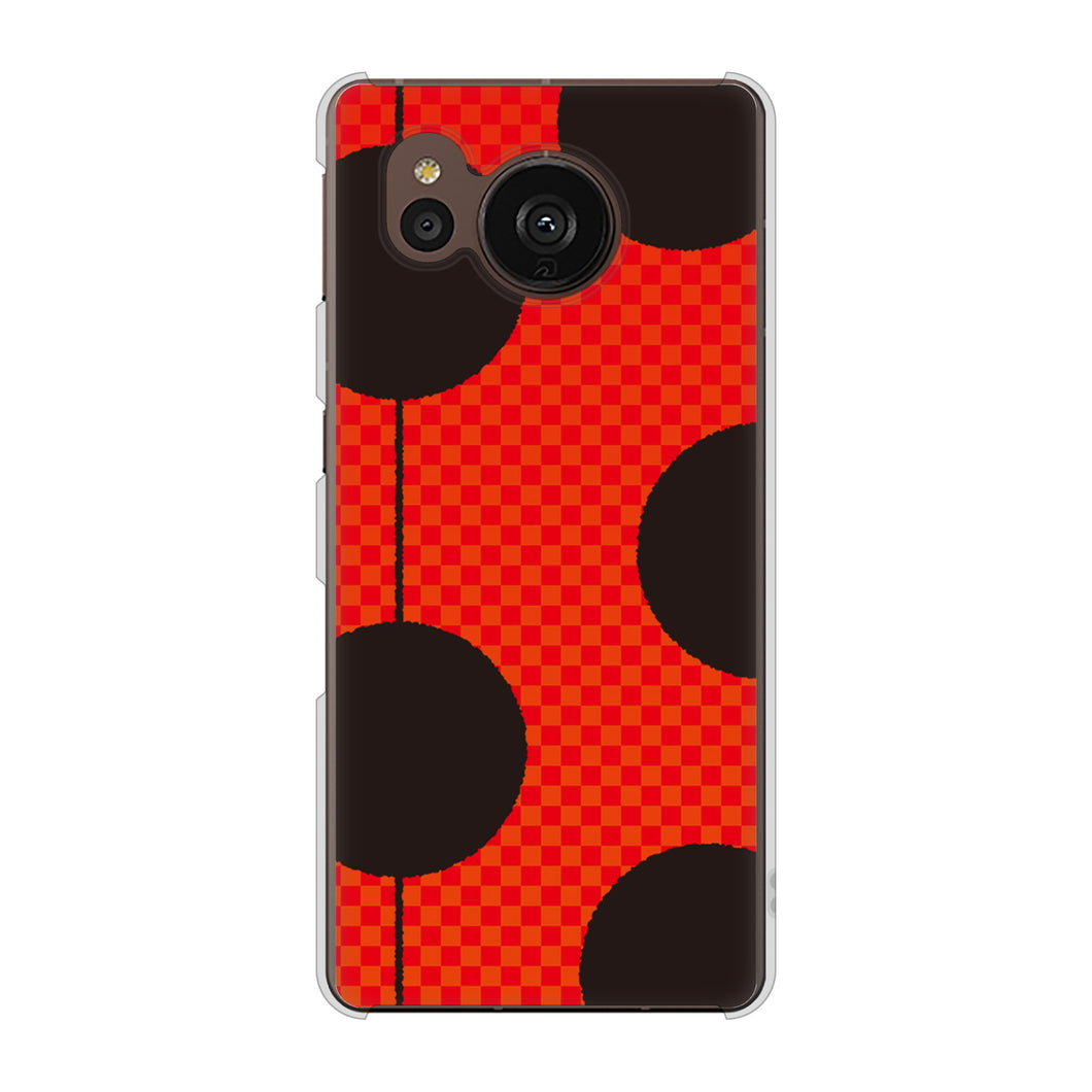 AQUOS sense7 plus A208SH SoftBank 高画質仕上げ 背面印刷 ハードケース 【IB906 てんとうむしのシンプル】