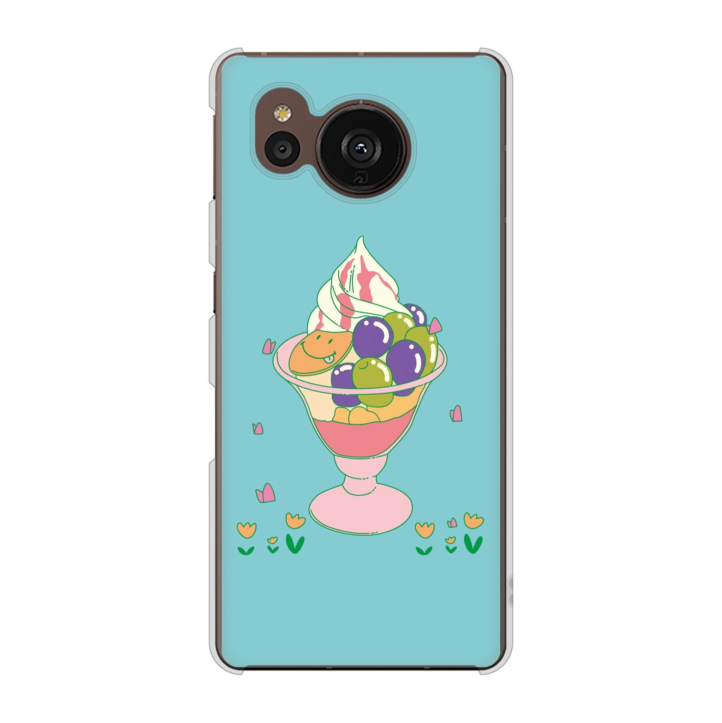 AQUOS sense7 plus A208SH SoftBank 高画質仕上げ 背面印刷 ハードケース スイーツイラスト