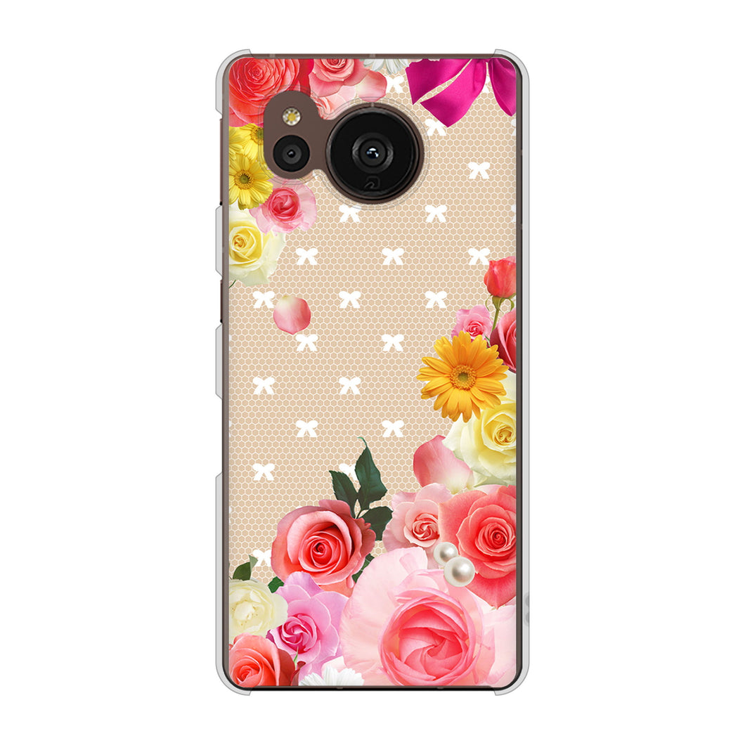 AQUOS sense7 plus A208SH SoftBank 高画質仕上げ 背面印刷 ハードケース ロマンチックなバラ