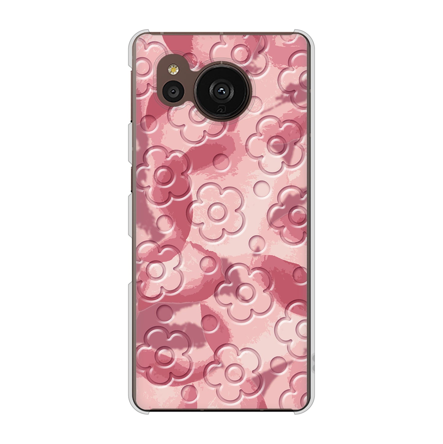 AQUOS sense7 plus A208SH SoftBank 高画質仕上げ 背面印刷 ハードケース フラワーヴェルニ
