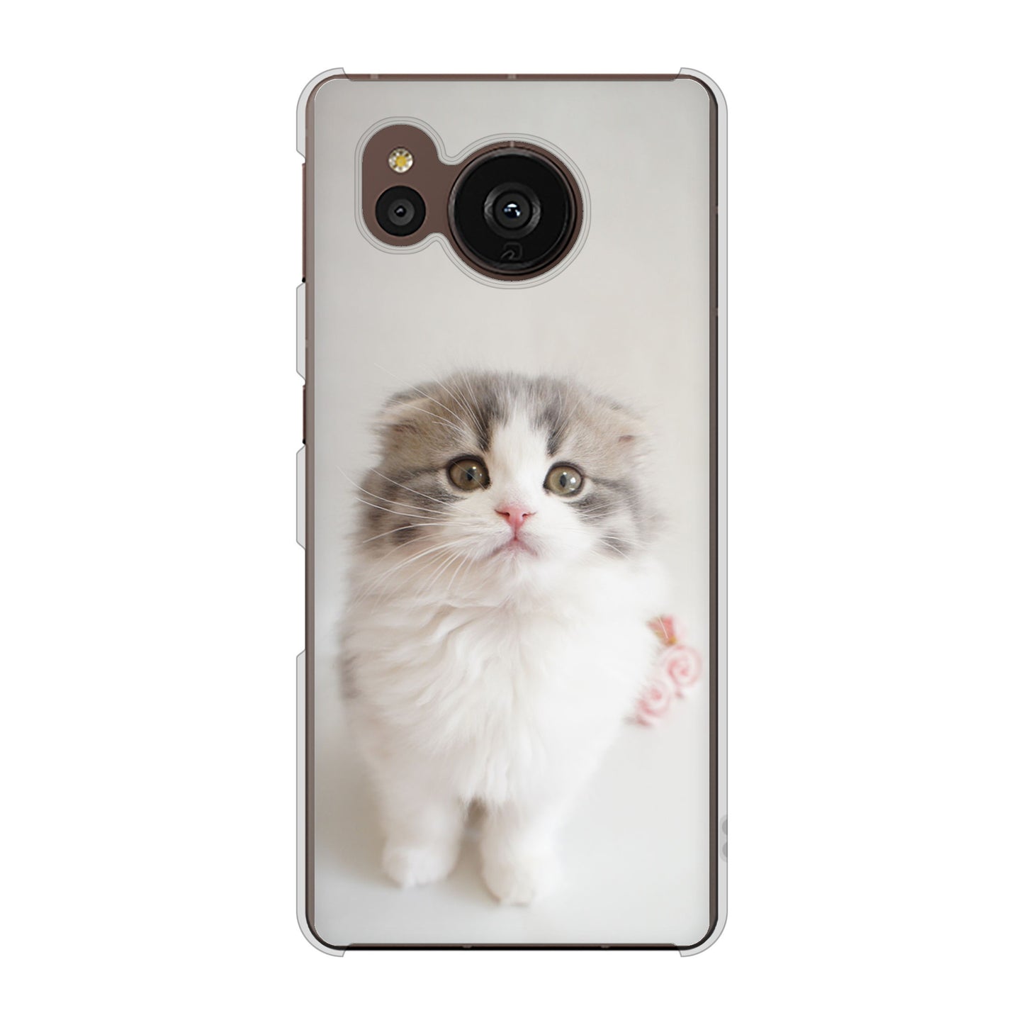 AQUOS sense7 plus A208SH SoftBank 高画質仕上げ 背面印刷 ハードケース 【VA803 まっていますネコ】