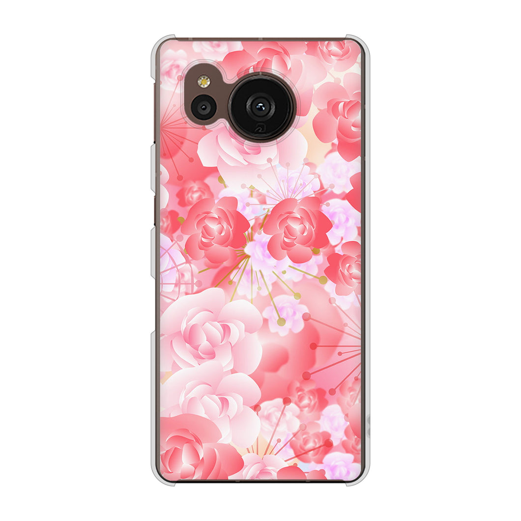AQUOS sense7 plus A208SH SoftBank 高画質仕上げ 背面印刷 ハードケース 【VA817 はんなり色の華】
