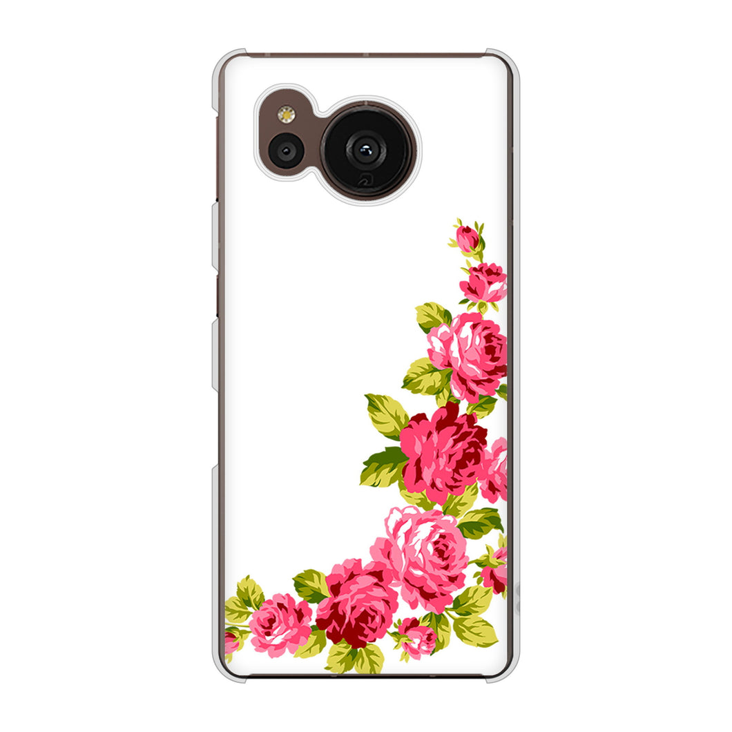AQUOS sense7 plus A208SH SoftBank 高画質仕上げ 背面印刷 ハードケース ロマンチックなバラ