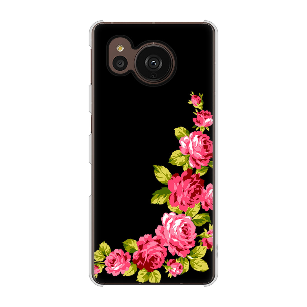 AQUOS sense7 plus A208SH SoftBank 高画質仕上げ 背面印刷 ハードケース ロマンチックなバラ