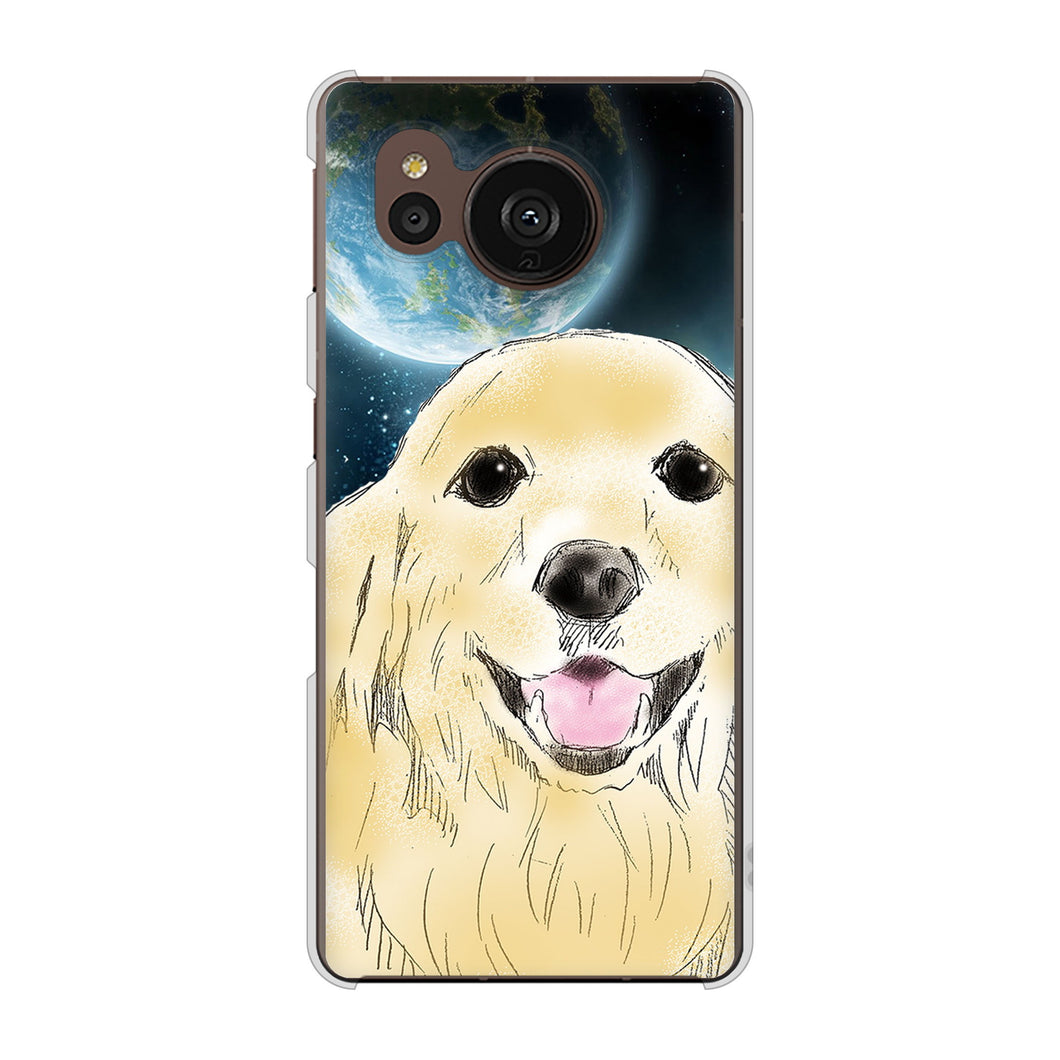 AQUOS sense7 plus A208SH SoftBank 高画質仕上げ 背面印刷 ハードケース ゴールデンレトリバー