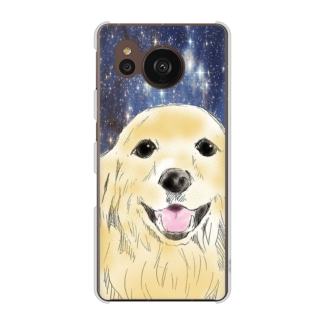 AQUOS sense7 plus A208SH SoftBank 高画質仕上げ 背面印刷 ハードケース ゴールデンレトリバー