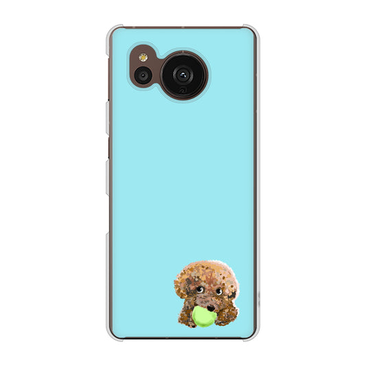 AQUOS sense7 plus A208SH SoftBank 高画質仕上げ 背面印刷 ハードケース トイプードル&ボール