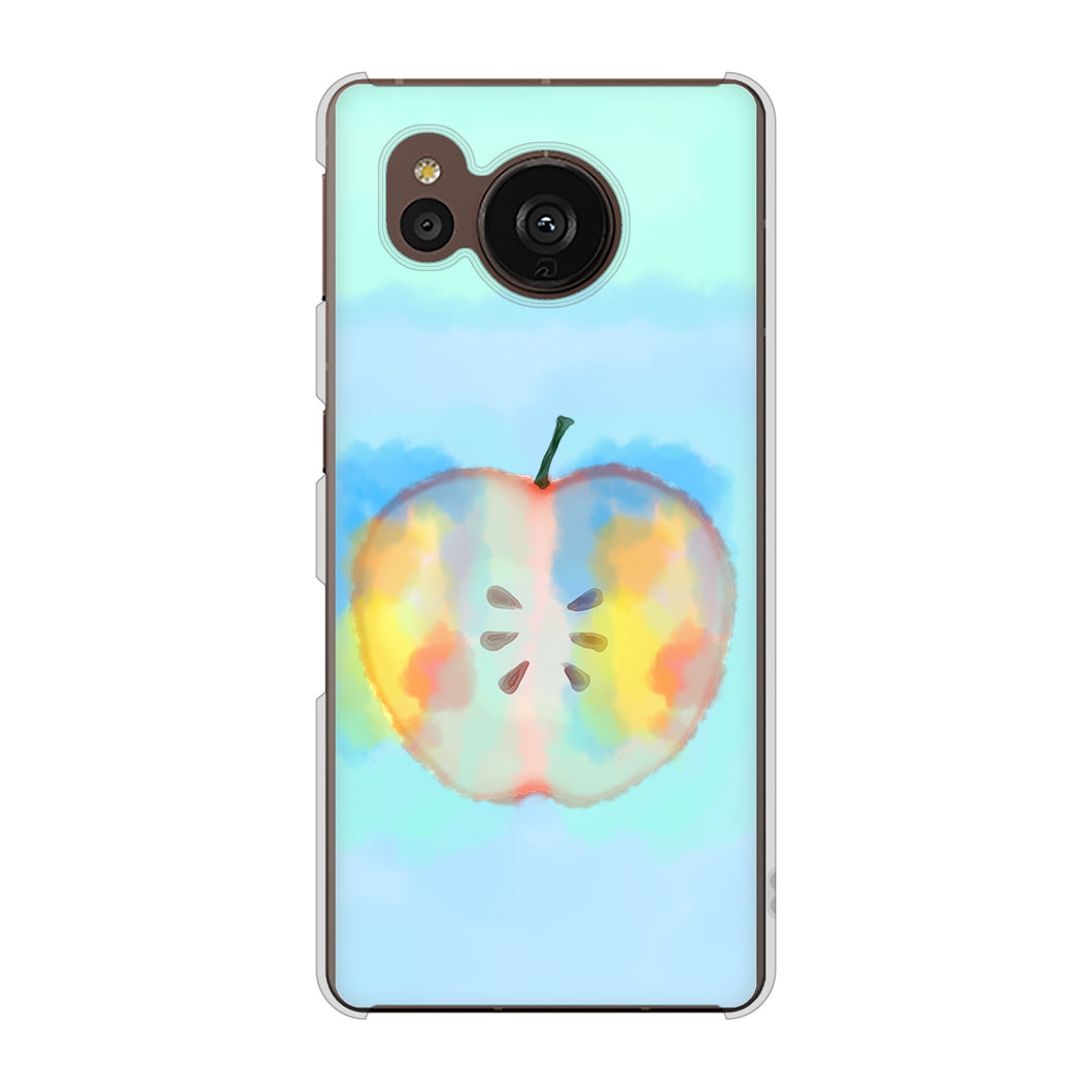 AQUOS sense7 plus A208SH SoftBank 高画質仕上げ 背面印刷 ハードケース 【YJ181 りんご 水彩181】