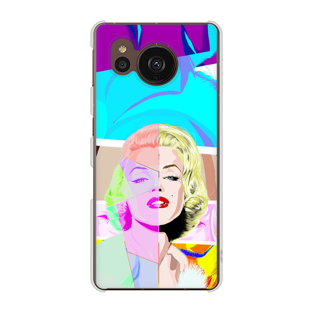 AQUOS sense7 plus A208SH SoftBank 高画質仕上げ 背面印刷 ハードケース マリリンモンローデザイン