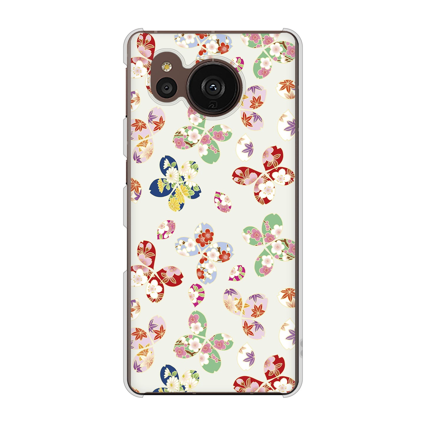 AQUOS sense7 plus A208SH SoftBank 高画質仕上げ 背面印刷 ハードケース 和花柄