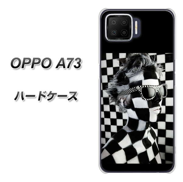 楽天モバイル OPPO(オッポ) A73 高画質仕上げ 背面印刷 ハードケース【357 bk&wh】