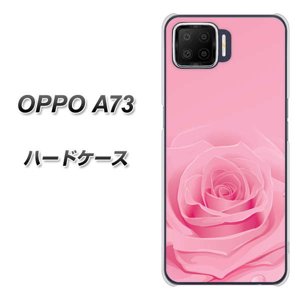 楽天モバイル OPPO(オッポ) A73 高画質仕上げ 背面印刷 ハードケース【401 ピンクのバラ】