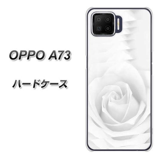 楽天モバイル OPPO（オッポ） A73 高画質仕上げ 背面印刷 ハードケース【402 ホワイトＲｏｓｅ】