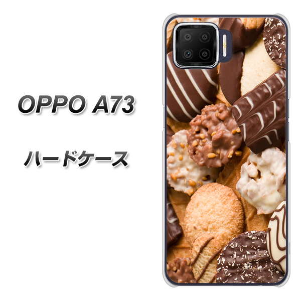 楽天モバイル OPPO(オッポ) A73 高画質仕上げ 背面印刷 ハードケース【442 クッキー mix】