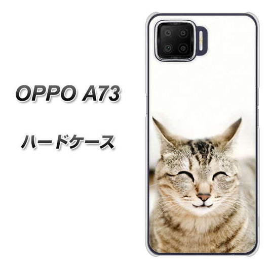 楽天モバイル OPPO（オッポ） A73 高画質仕上げ 背面印刷 ハードケース【VA801 笑福ねこ】