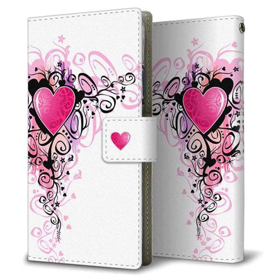 au HUAWEI(ファーウェイ) P30 lite Premium HWV33 画質仕上げ プリント手帳型ケース(薄型スリム)【007 スタイリッシュハート】