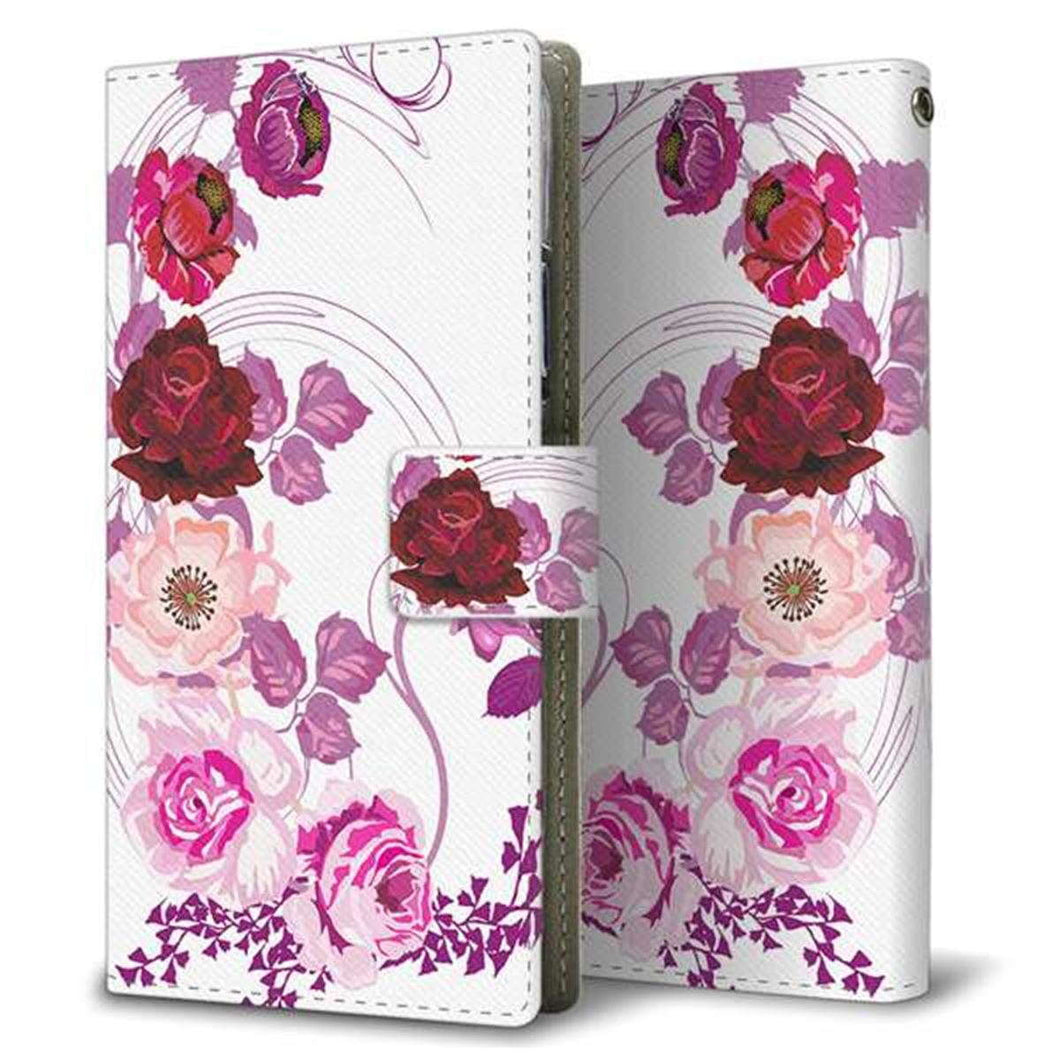 AQUOS sense7 SH-M24 楽天モバイル 画質仕上げ プリント手帳型ケース(薄型スリム)【116 6月のバラ】