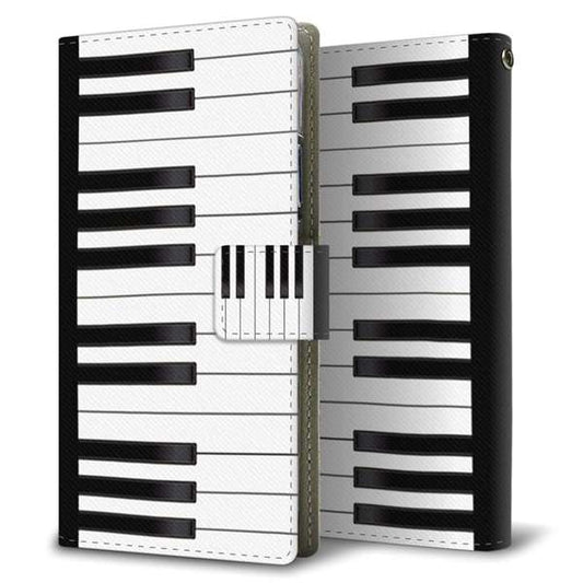 Xperia Ace II SO-41B docomo 高画質仕上げ プリント手帳型ケース(薄型スリム)ピアノ