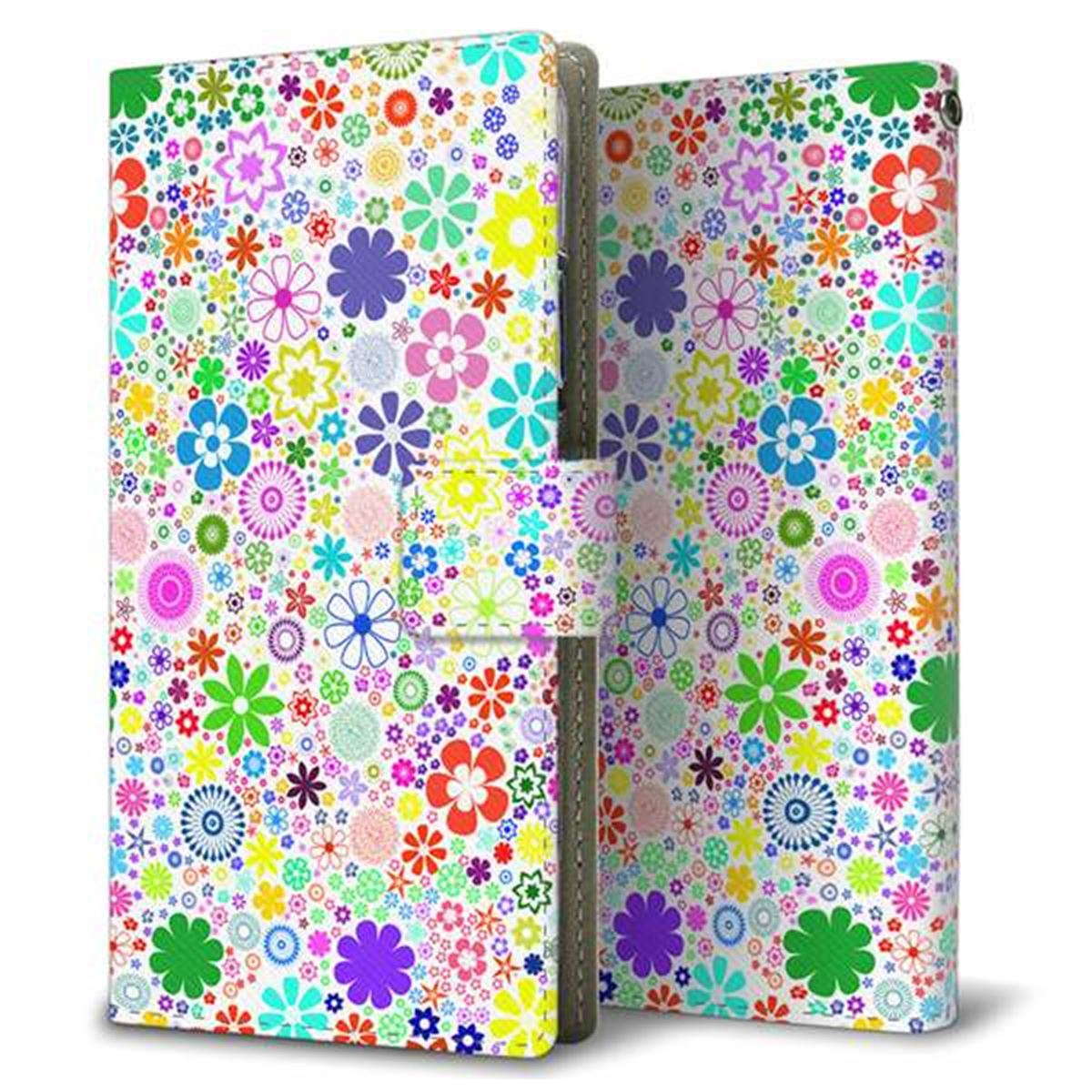 au Xiaomi(シャオミ)Mi 10 Lite 5G XIG01 画質仕上げ プリント手帳型ケース(薄型スリム)【308 フラワーミックス】