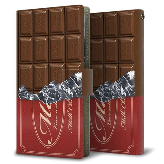 docomo ディズニーモバイル DM-01H 画質仕上げ プリント手帳型ケース(薄型スリム)【535 板チョコ-エンジ包装】