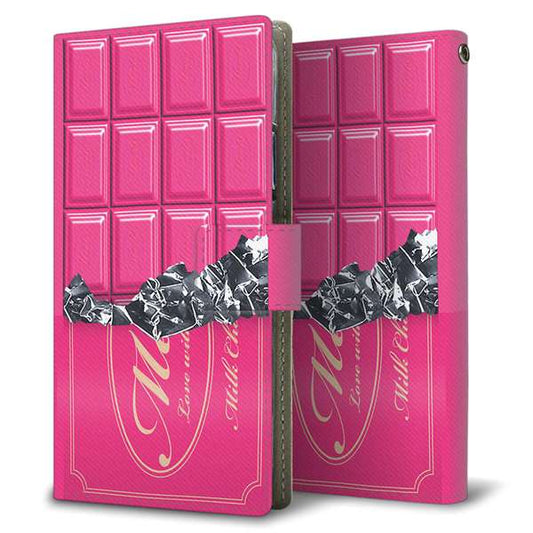 Softbank アクオスR コンパクト 701SH 高画質仕上げ プリント手帳型ケース(薄型スリム)【555 板チョコ-ストロベリー】