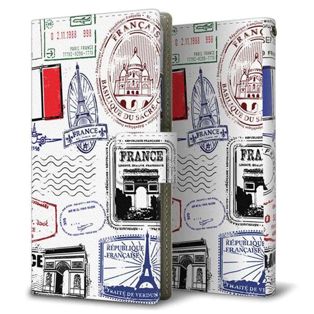 HUAWEI(ファーウェイ)nova lite 2 FIG-LA1 画質仕上げ プリント手帳型ケース(薄型スリム)【592 FRANCE】