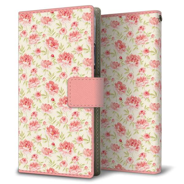 softbank アクオス R3 808SH 高画質仕上げ プリント手帳型ケース(薄型スリム)【593 北欧の小花S】