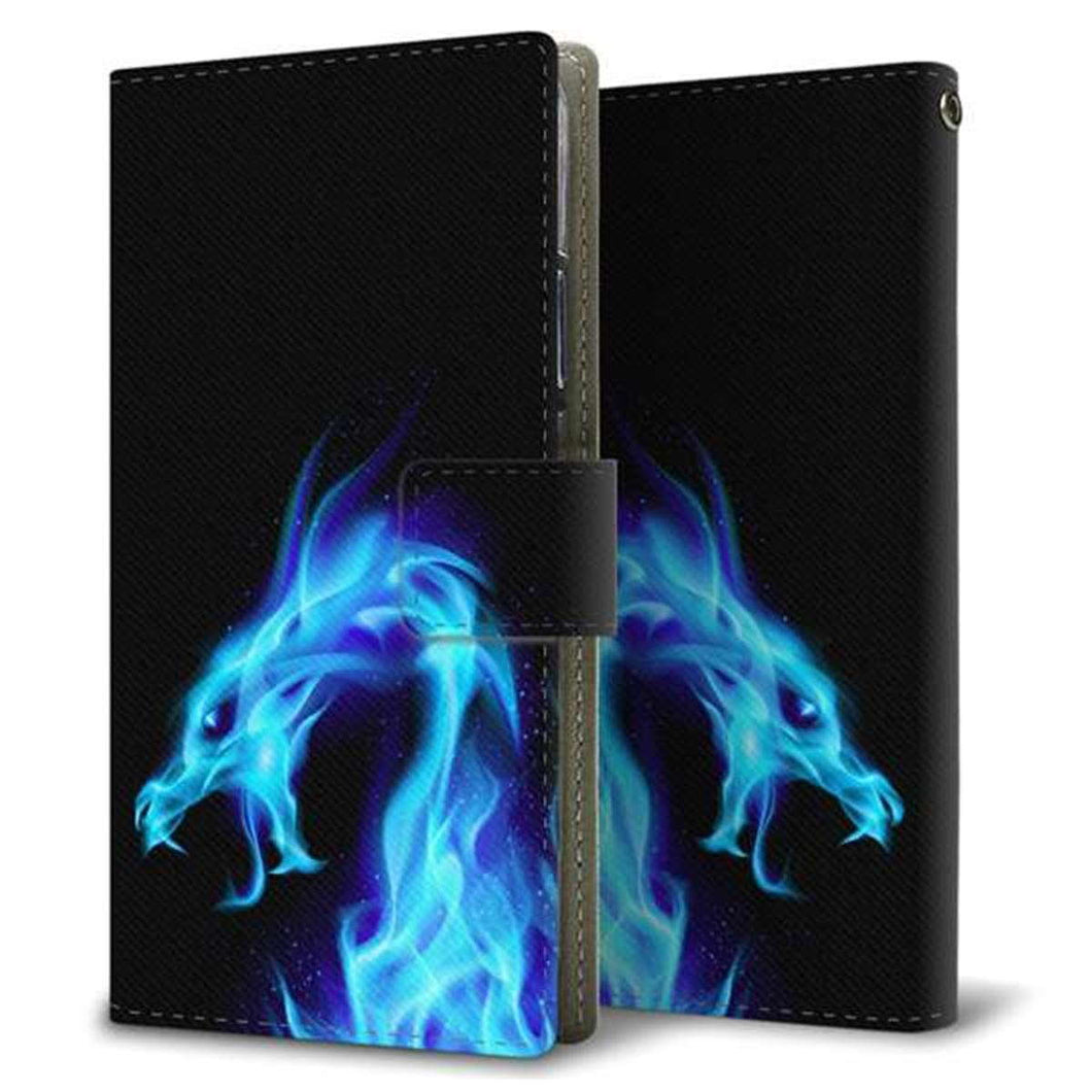 AQUOS sense7 SHG10 au 画質仕上げ プリント手帳型ケース(薄型スリム)【616 ドラゴンの叫び】