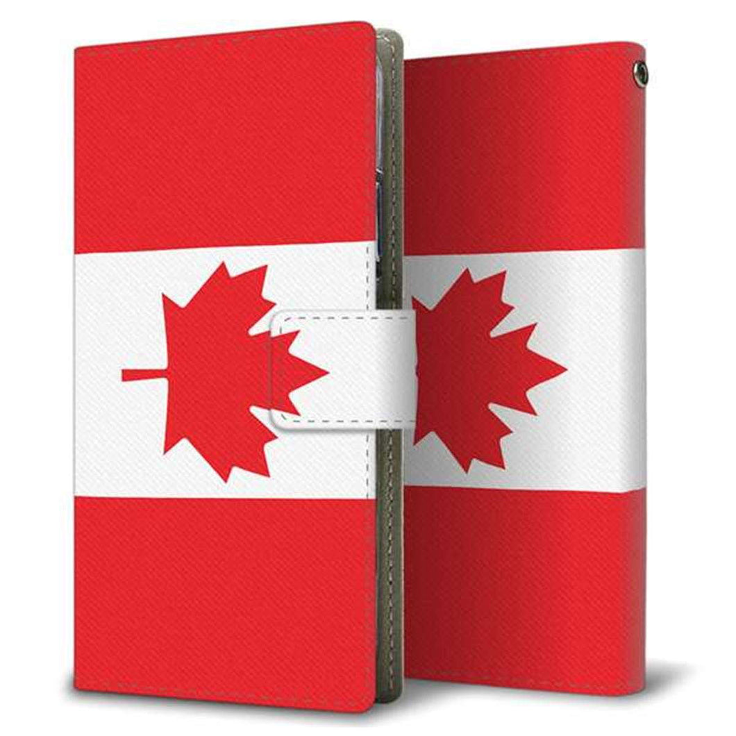 docomo らくらくスマートフォン4 F-04J 画質仕上げ プリント手帳型ケース(薄型スリム)【669 カナダ】