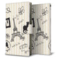 SoftBank シンプルスマホ5 A001SH 画質仕上げ プリント手帳型ケース(薄型スリム)【694 パリの絵】