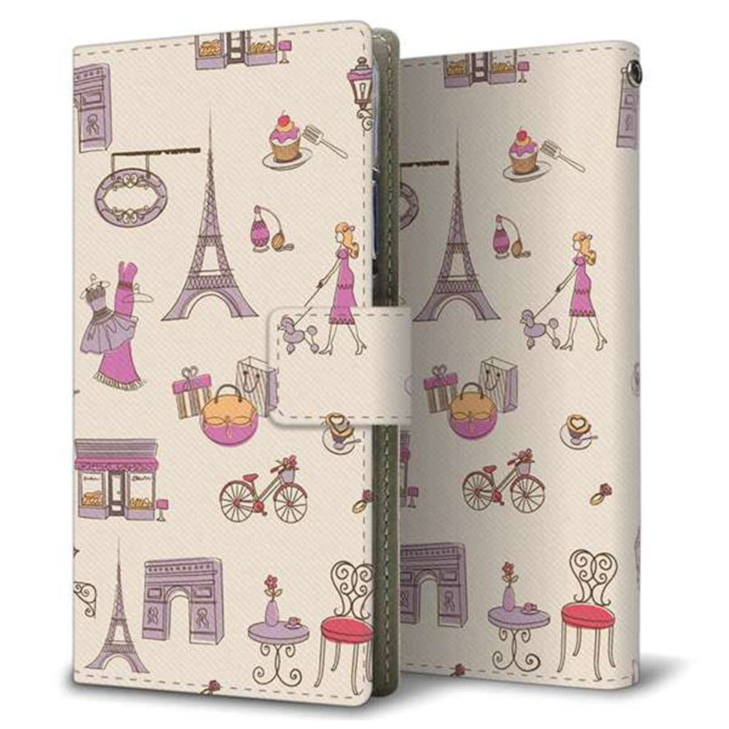 Xperia 5 IV SOG09 au 画質仕上げ プリント手帳型ケース(薄型スリム)【708 お気に入りのパリ】