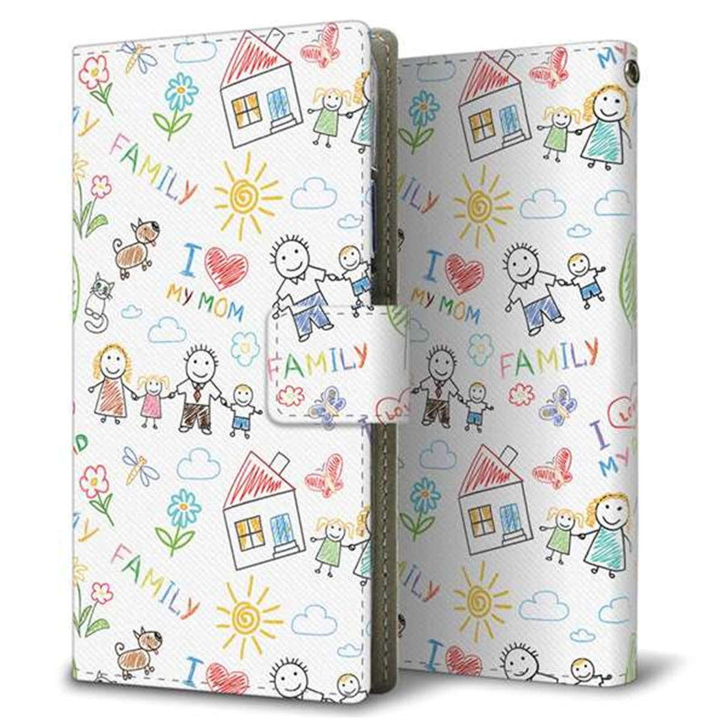 Y!mobile LG Q Stylus 801LG 画質仕上げ プリント手帳型ケース(薄型スリム)【709 ファミリー】