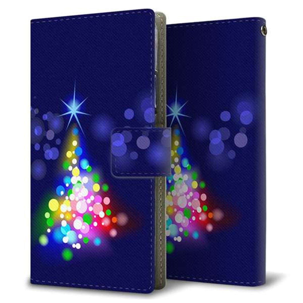 au ギャラクシー ノート20 ウルトラ SCG06 画質仕上げ プリント手帳型ケース(薄型スリム)【720 白銀のクリスマスツリー】